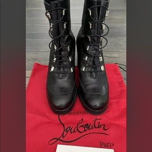 Christian Louboutin Country Croche Leather Boot 38 pre owned